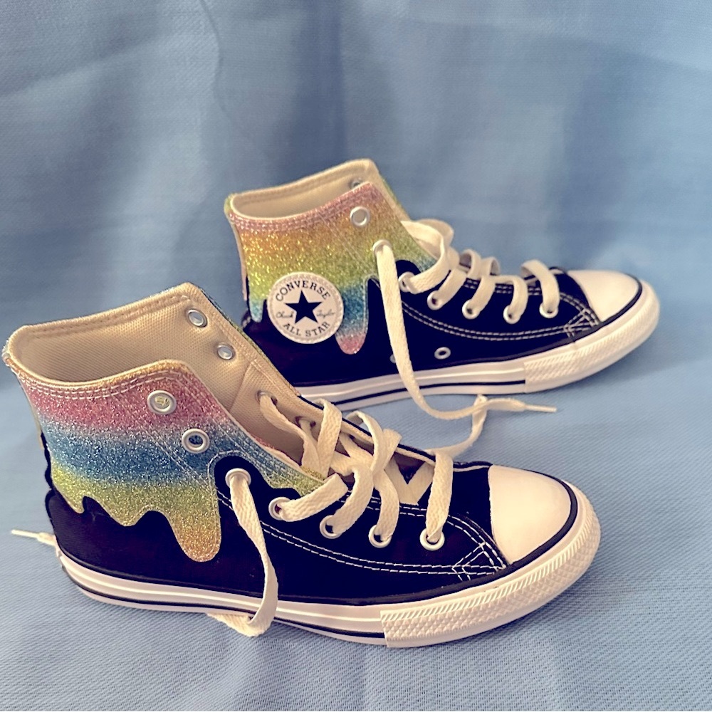 Converse Rainbow Drip High-Top Sneakers